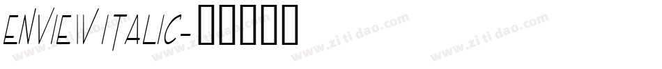 Enview Italic字体转换